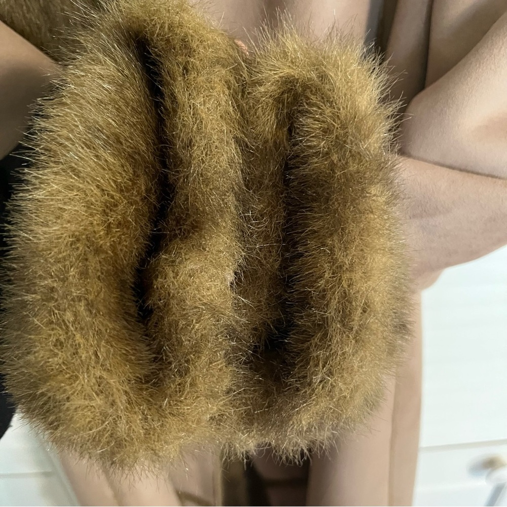 Brandon Thomas Mid-length Faux Suede Leather Faux Fur Lined Coat - Size S - Picture 6 of 13